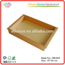 Educativo Montessori Materiales del Idioma Juguetes de madera promocionales Bandeja pequeña